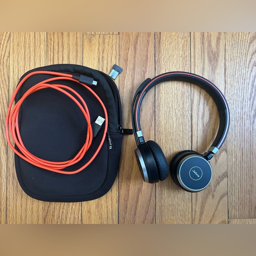 Jabra Evolve 65 Wireless Headset with Case and Cable